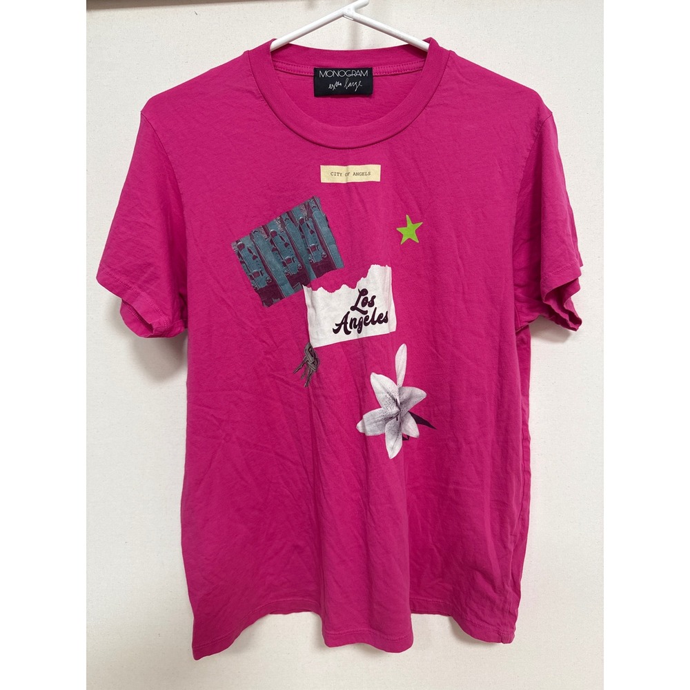 Monogram City of Angels Los Angeles Graphic T-Shirt Pink XL